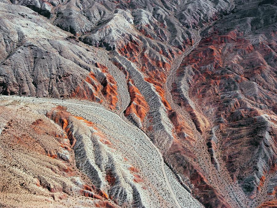 Dried riverbeds somewhere in the Mohave Desert, near Lake Mead - brown ...