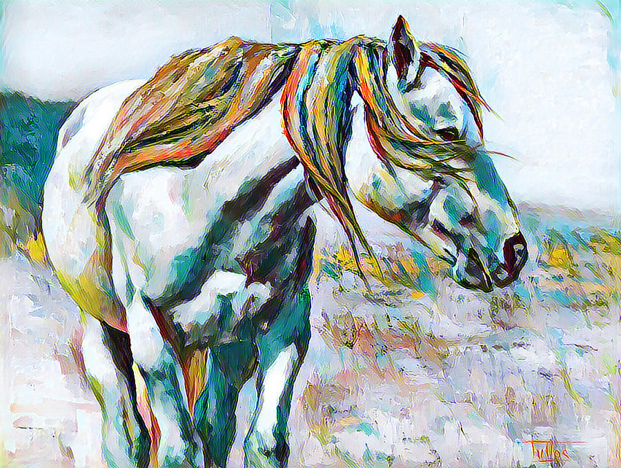 Horse Painting - Drifter II by Pam Tullos