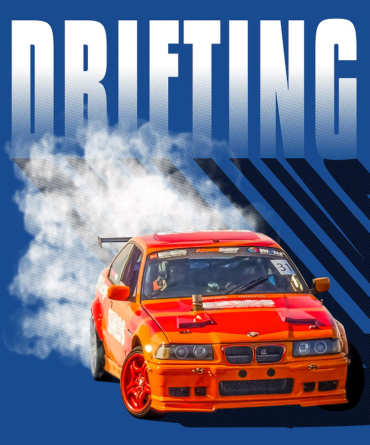 Drifting Car Design Poster Painting by Heather Harris | Fine Art America