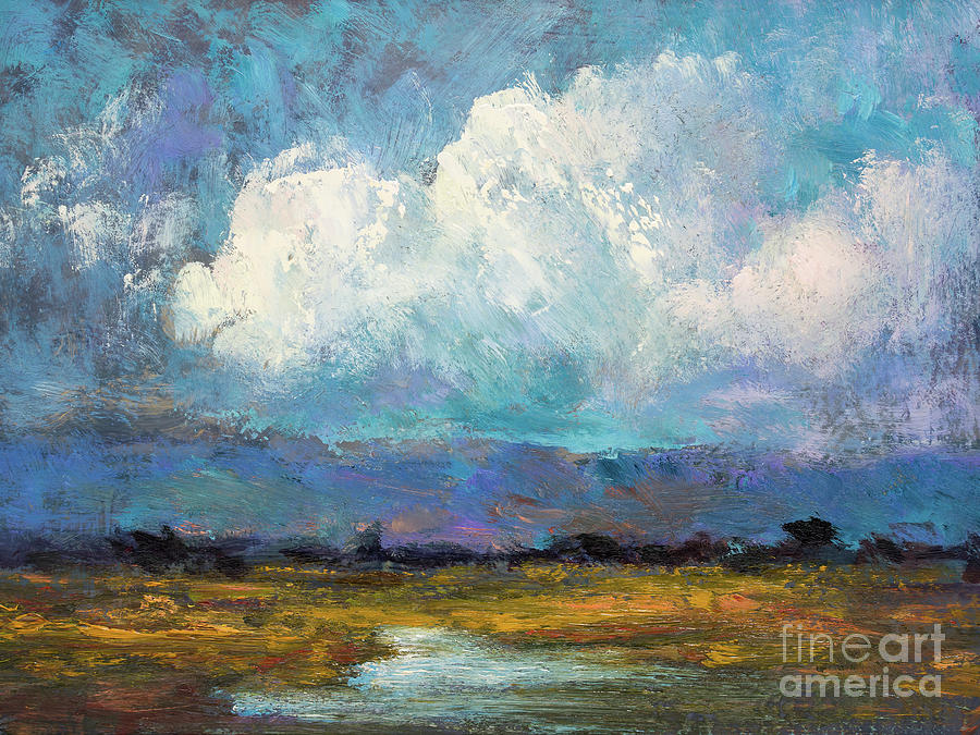 Drifting Clouds  Painting by Radha Rao