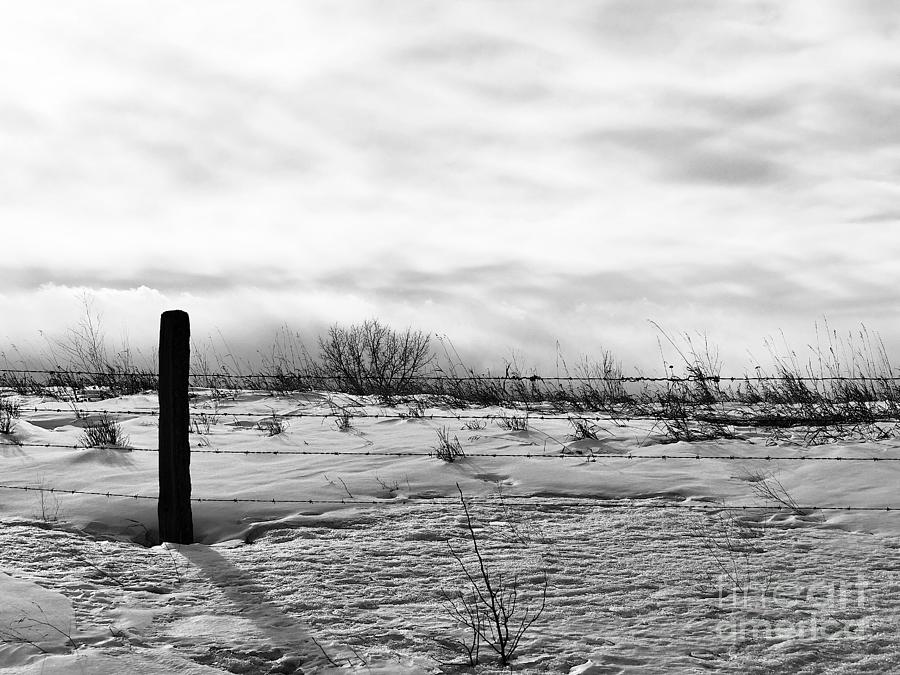 Drifting Ditch Under Winter Clouds .. BW002 Photograph by Jor Cop Images