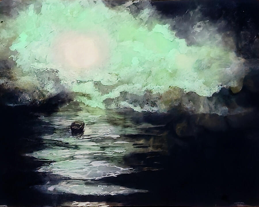 Drifting in the Moonlight Painting by Angela Brunson Drifting in the Moonlight Painting by Angela Brunson