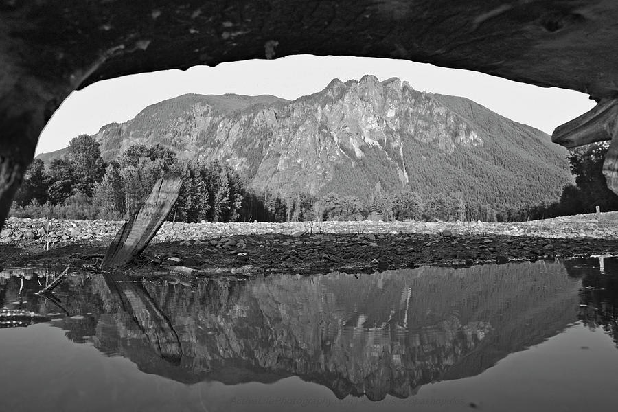 Driftwood Framed Mount Si Photograph by Chris Pappathopoulos