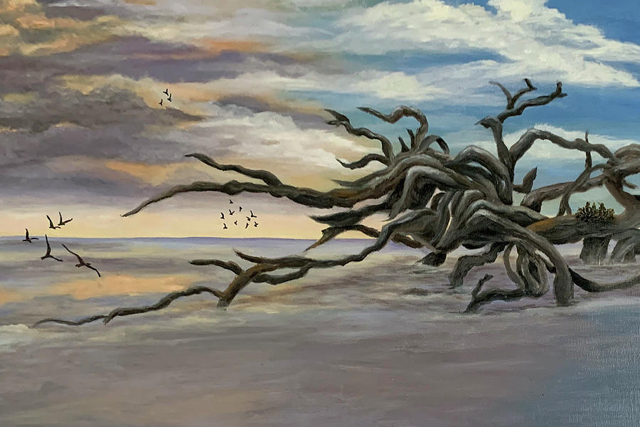 Driftwood New Dawn Painting By Kathy Przepadlo