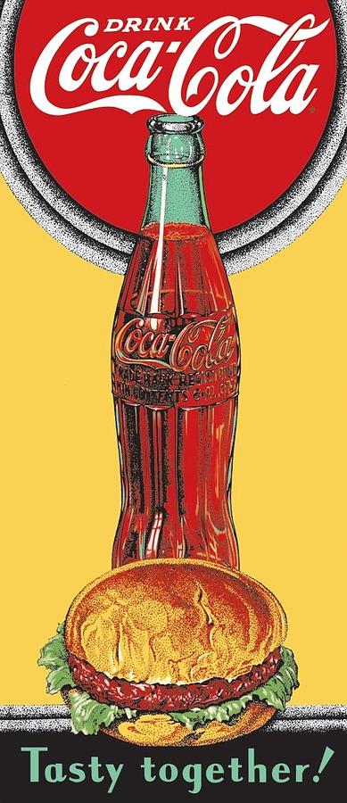 Drink Coca Cola Tasty Together Coca Cola Bottle Full of Coke and ...