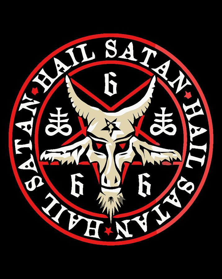 Drink Coffee Hails Satan Satanic Satanist Satanism Drawing by Grace Hunter