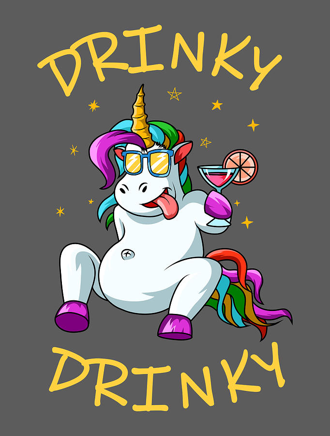 Drinky Drinky - Drinking Unicorn For Men Women Bachelor Alcohol Beer ...