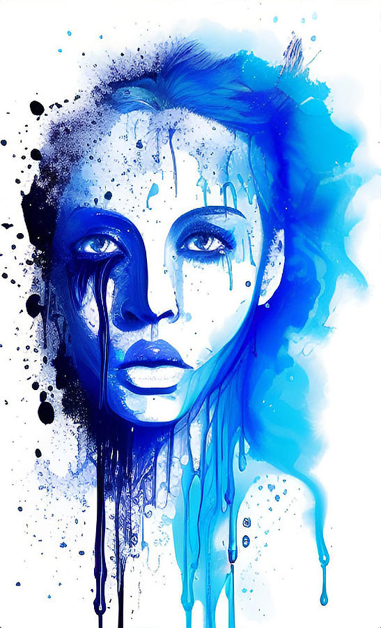 Drip Portrait 11 Digital Art By Barroa Artworks Fine Art America Drip Portrait 11 Barroa Artworks