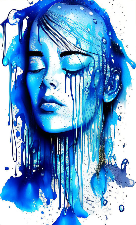 Drip Portrait 22 Digital Art by Barroa Artworks - Fine Art America