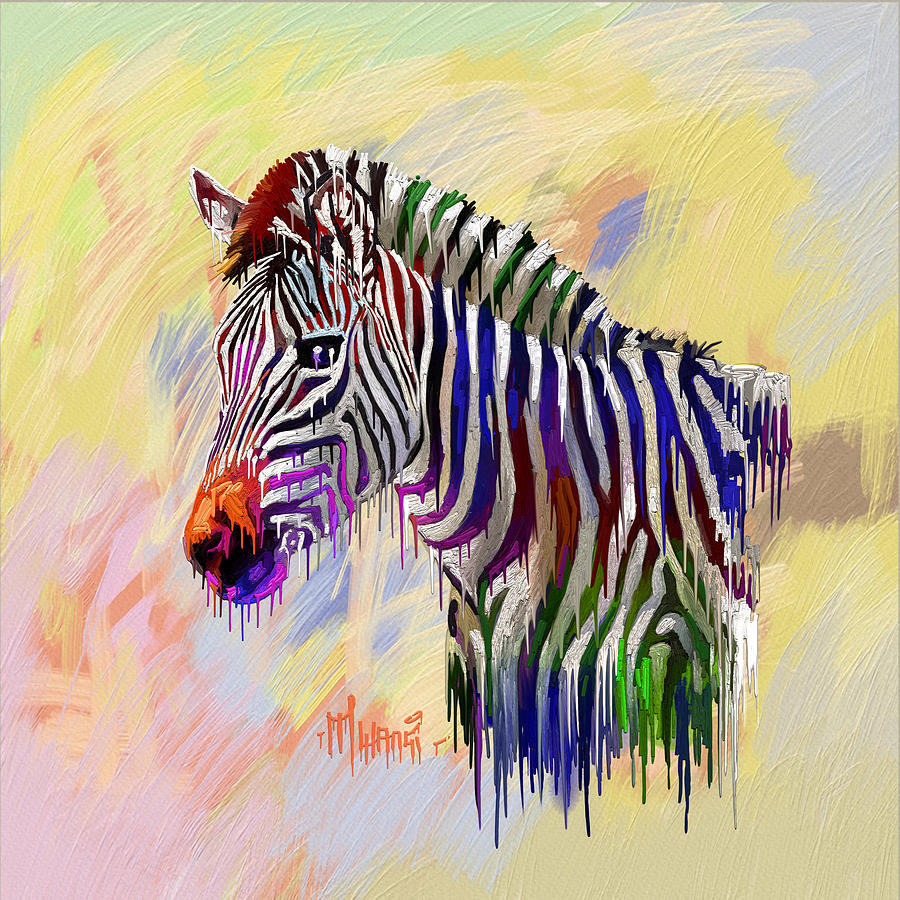 Drips Zebra Painting