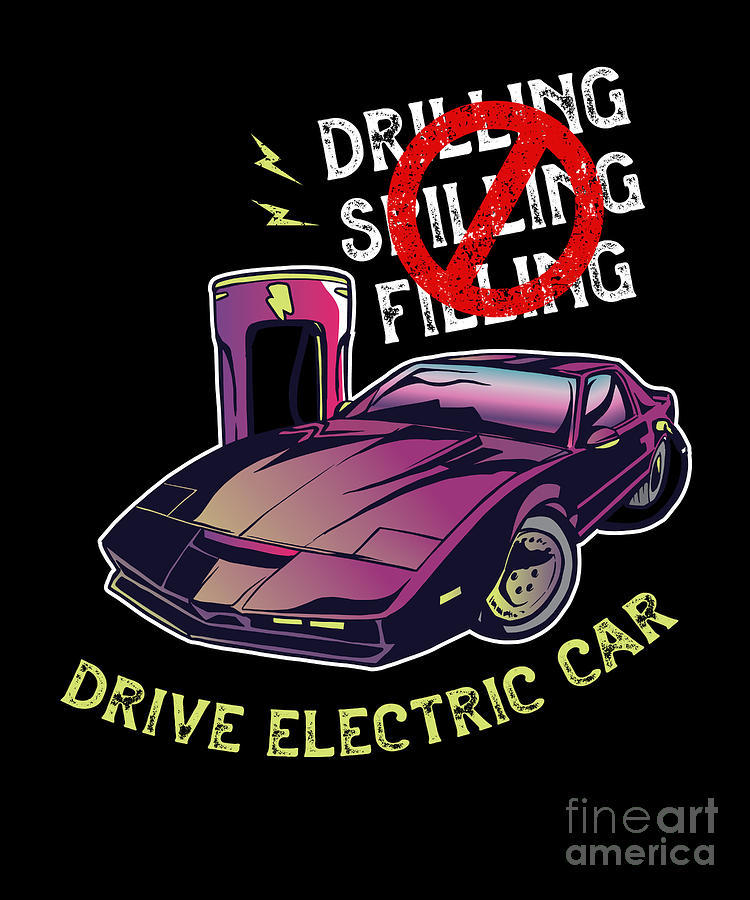 Car Digital Art - Drive Electric Car Automobile Vehicle Green Gift by Thomas Larch