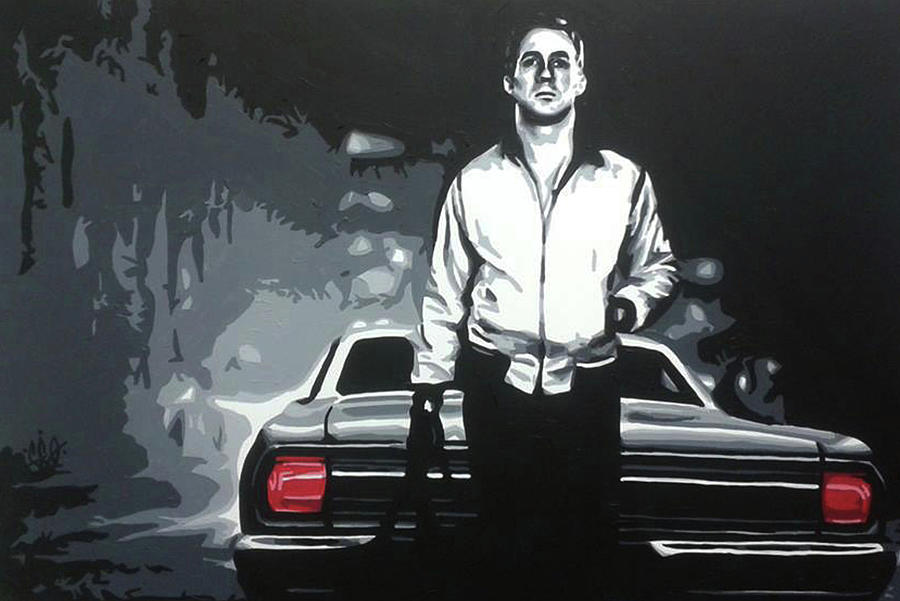 Driver - Ryan Gosling Throw Pillow by Inspirowl Design - Fine Art America