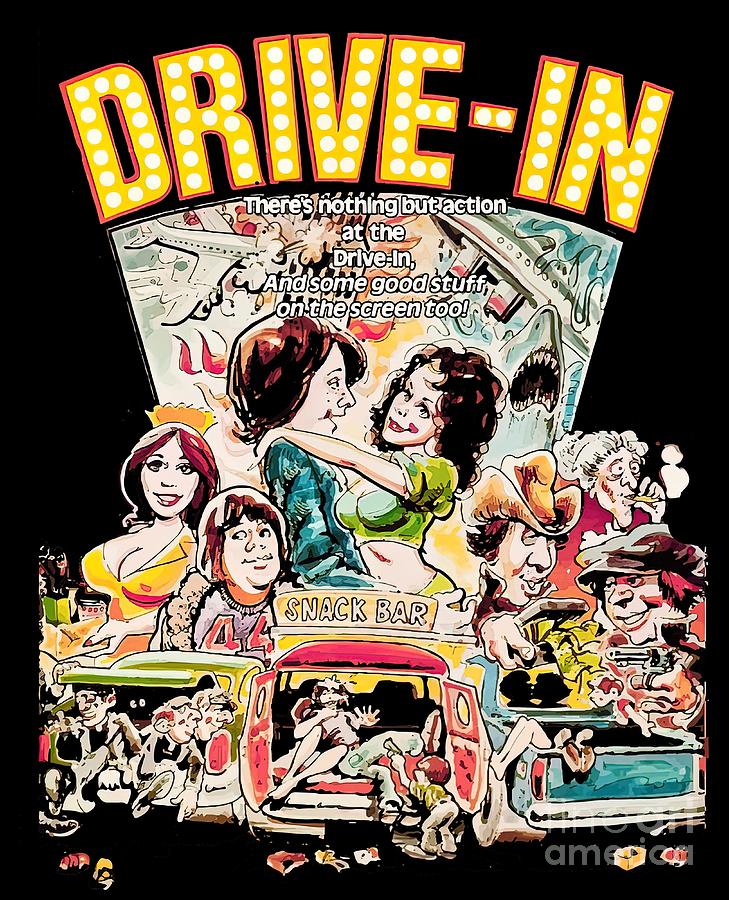 Drivein Painting by Steve Palmer - Pixels