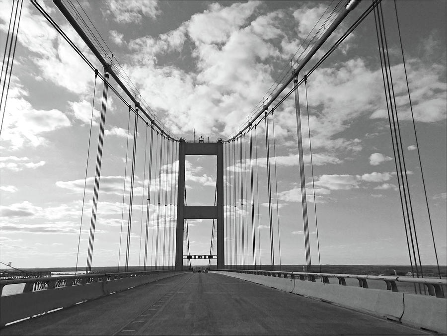 Driving Across Bay Bridge At Dusk Photograph
