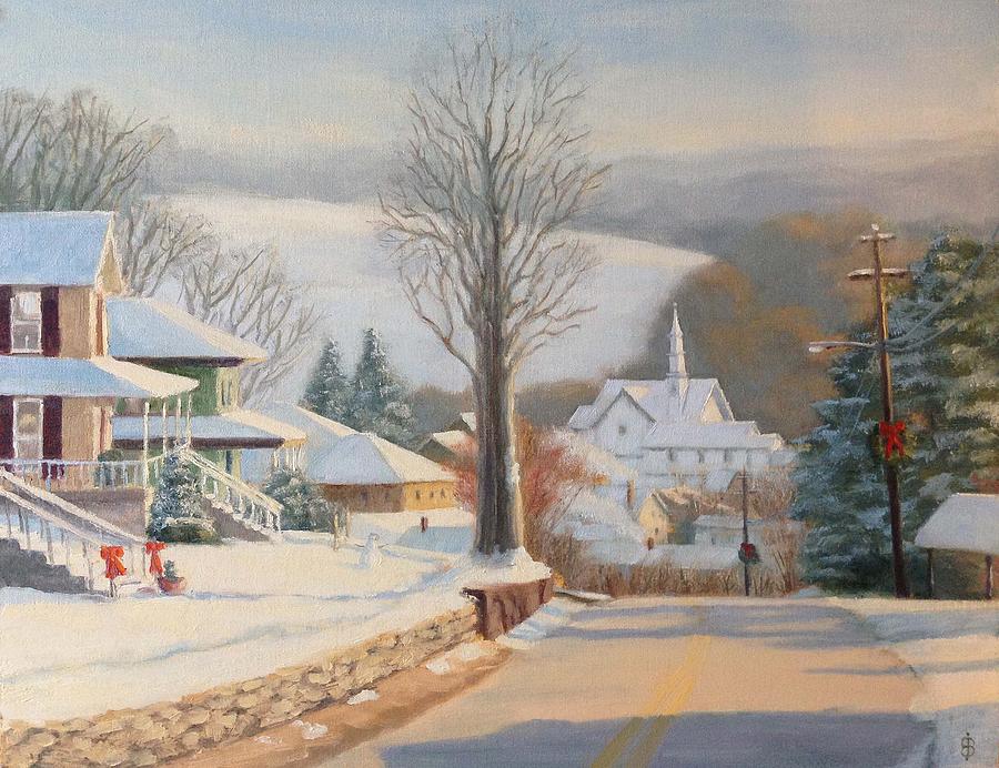 Driving Home for Christmas Painting by Bibi Snelderwaard Brion