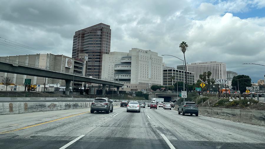 Driving Into Los Angeles  Photograph by Beverly Read