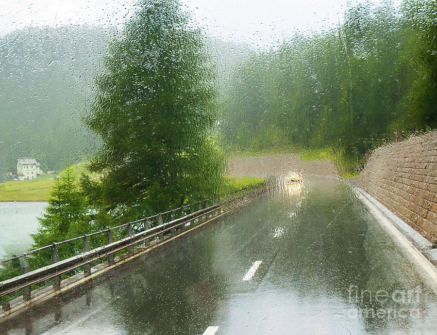 Driving Rain by Swiss Lake Photograph by Brenda Kean