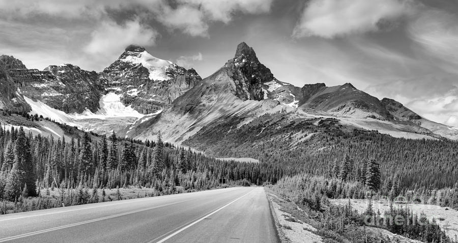 Driving To Parker Ridge Black And White Photograph by Adam Jewell