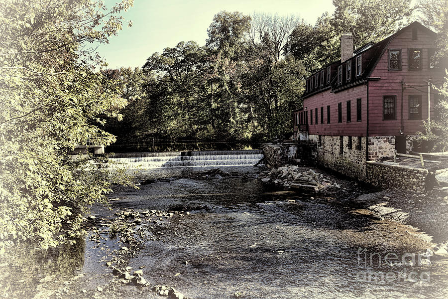 Vintage Photograph - Droeschers Mill Cranford NJ artistic by Paul Ward