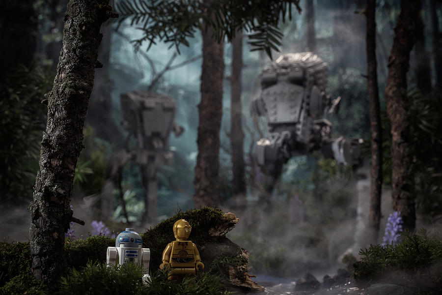 Droids in the Forest Digital Art by Alexander Gusev