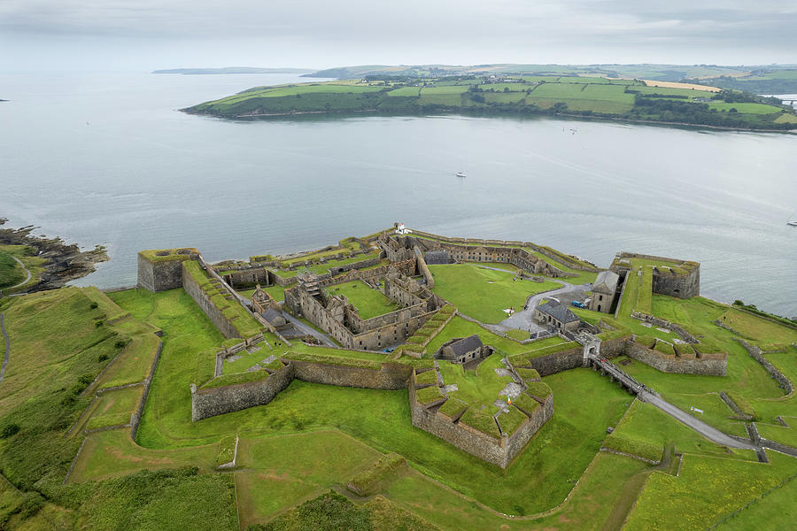 Drone Aerial Landscape Of Charles Fort In Kinsale Cork County Ireland. Photograph