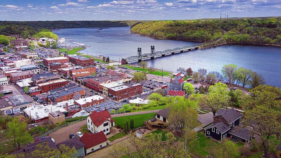 Drone Aerial St Croix River Valley Stillwater Minnesota Spring 2021 ...