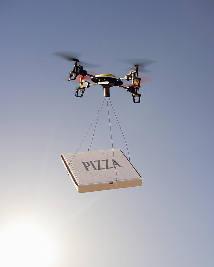 Drone delivering a pizza Photograph by David Malan