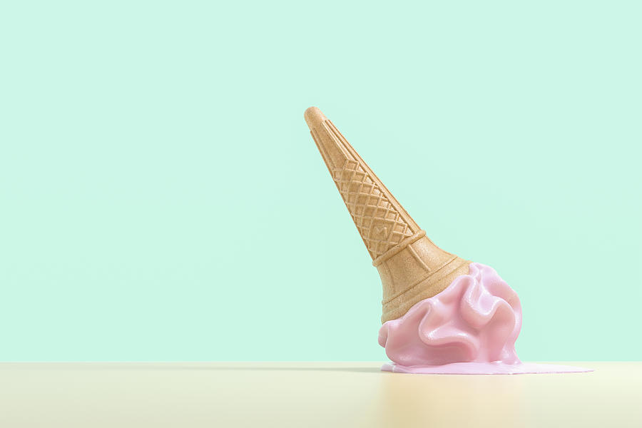 Dropped ice cream cone Photograph by Chris Clor