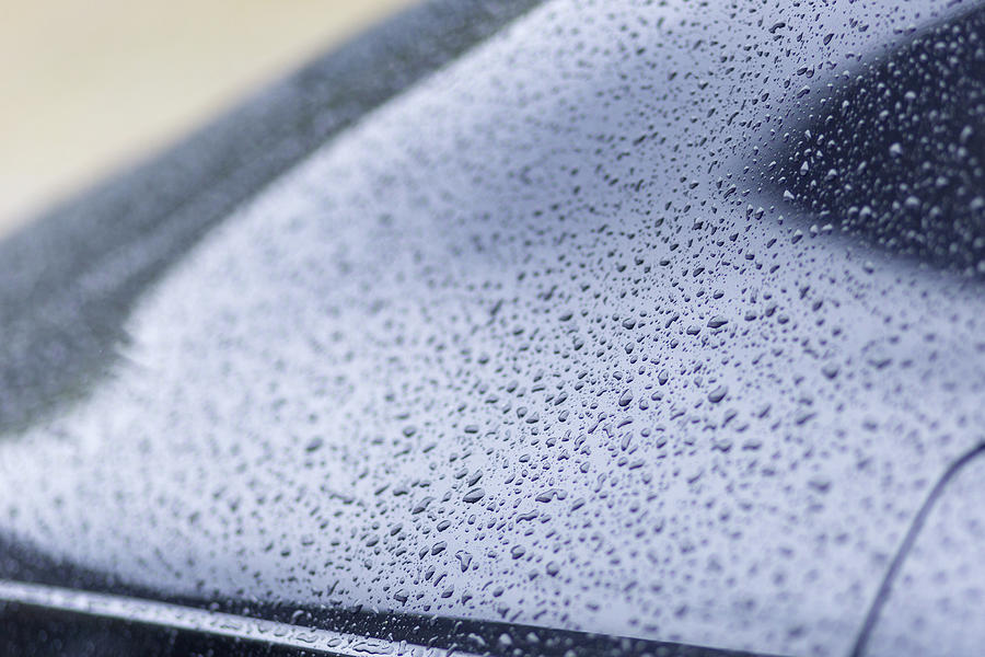Drops Of Water On The Car After Rain Photograph