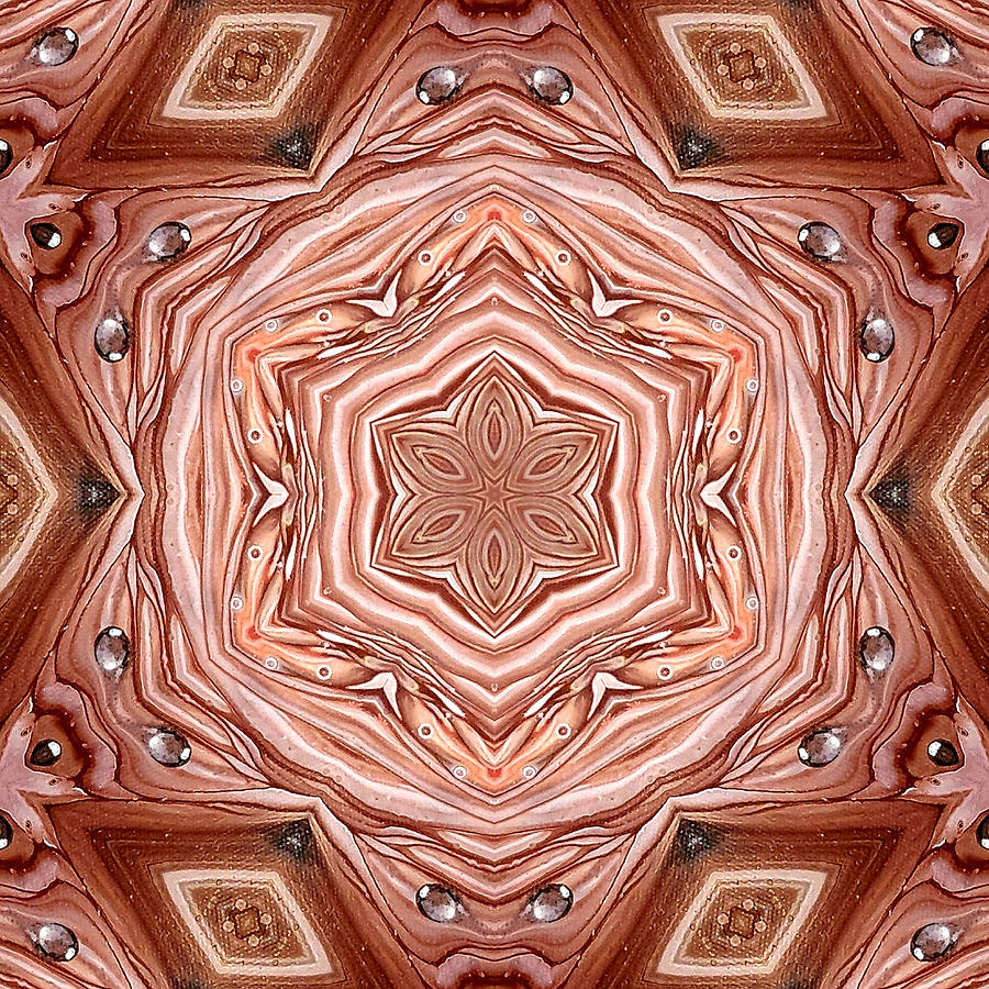 Drops On Flower - Kaleidoscope Digital Art by Themayart
