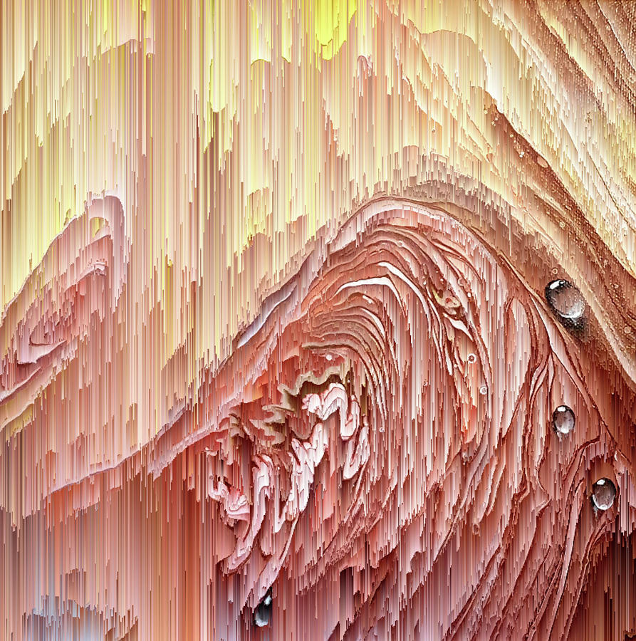 Drops On Flower - Pixel-interpolate Digital Art by Themayart