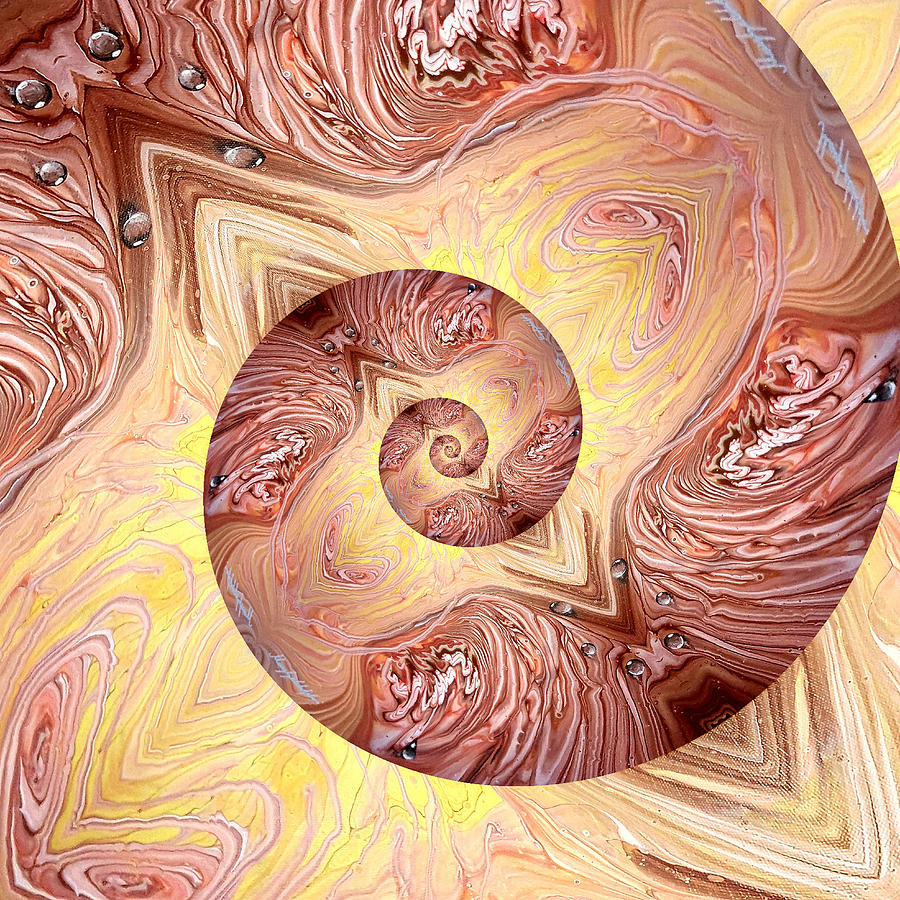DROPS ON FLOWER - spiral Digital Art by Themayart