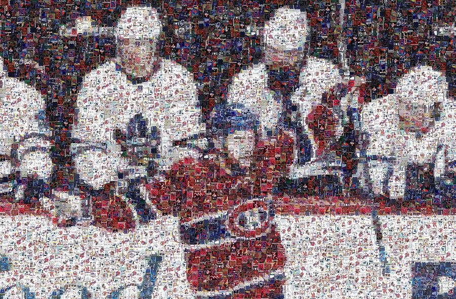 Drouin celebrates in front on Leafs Mixed Media by Hockey Mosaics