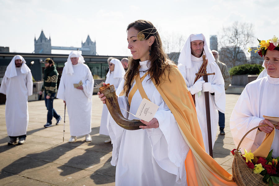 Druid's Spring Equinox ceremony Photograph by Ron Fassbender Fine Art