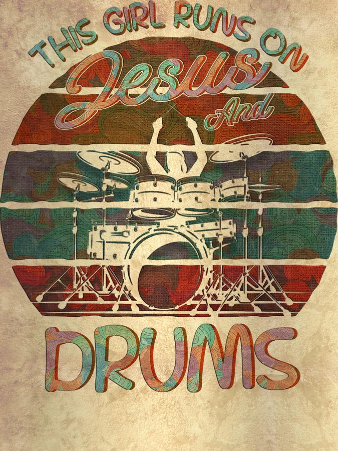 Drum Lover Drumset Drum Music Musician Drumming Drummer Drumming Digital Art By Grover Mcclure 7649