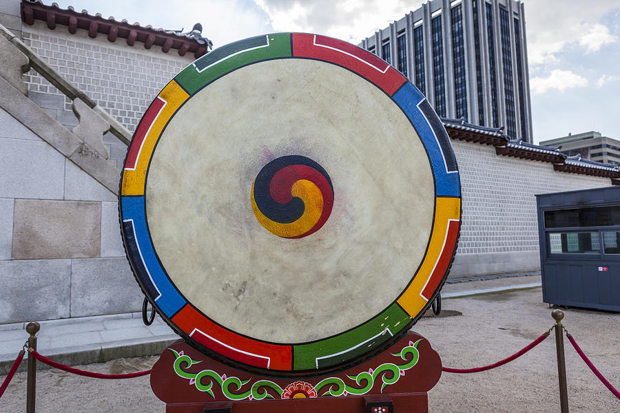 Drum of Gyeongbokgung Palace Photograph by Jong heung lee
