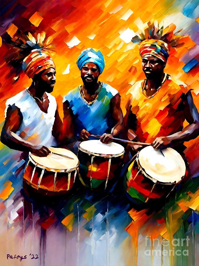 Drum photoshoot Painting by Victor Afego - Fine Art America