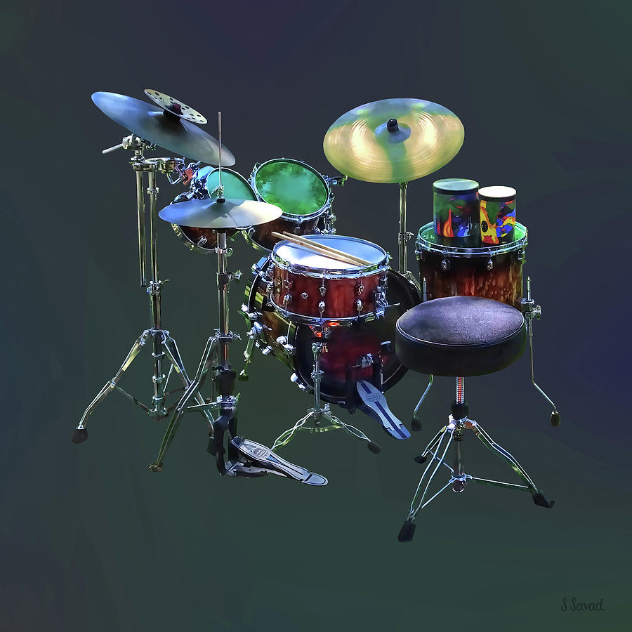 Drum Set Photograph by Susan Savad
