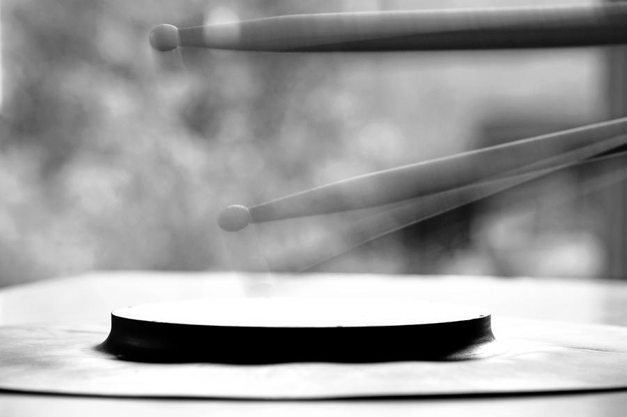 Drumsticks And Practice Pad Photograph by Gregoria Gregoriou Crowe fine art and creative photography.