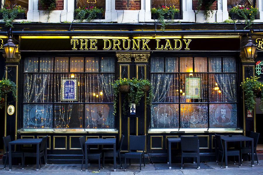 Drunk Lady Pub Photograph