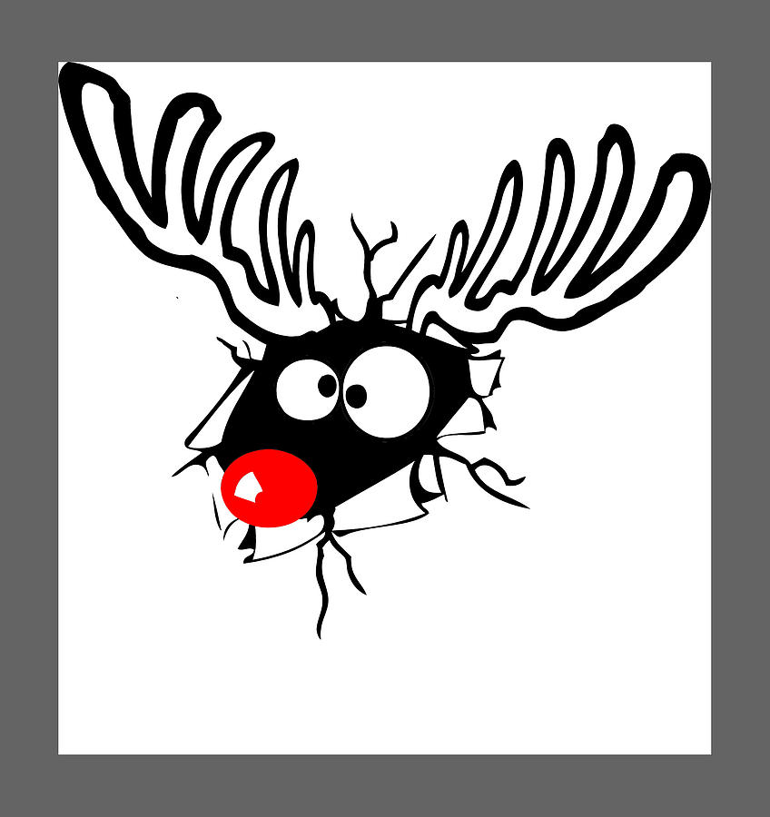 drunk reindeer cartoon