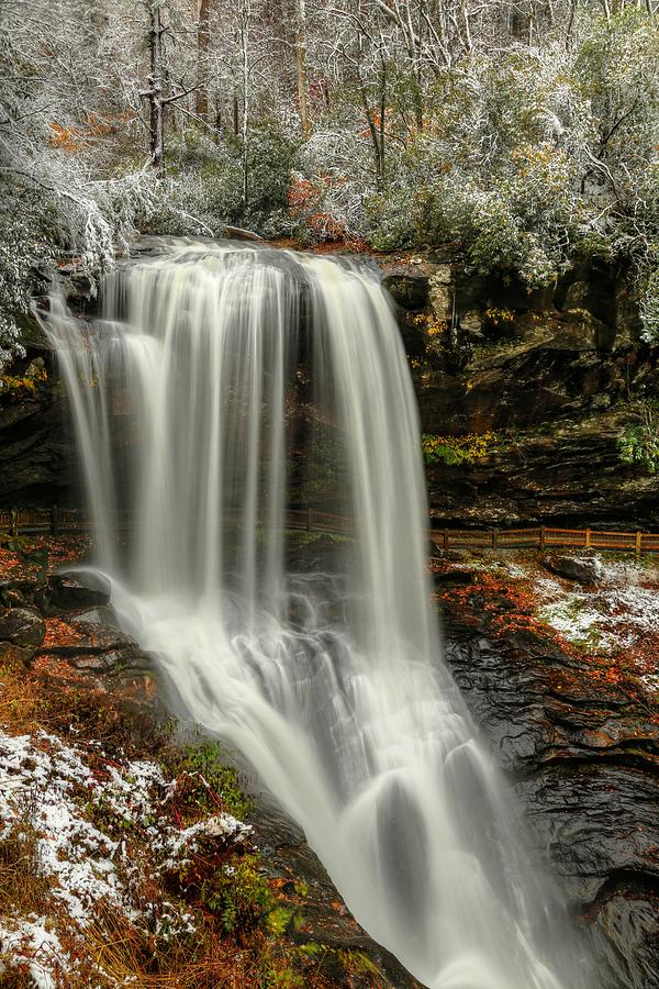 Dry Falls Autumn And Snow Photograph by Carol Montoya