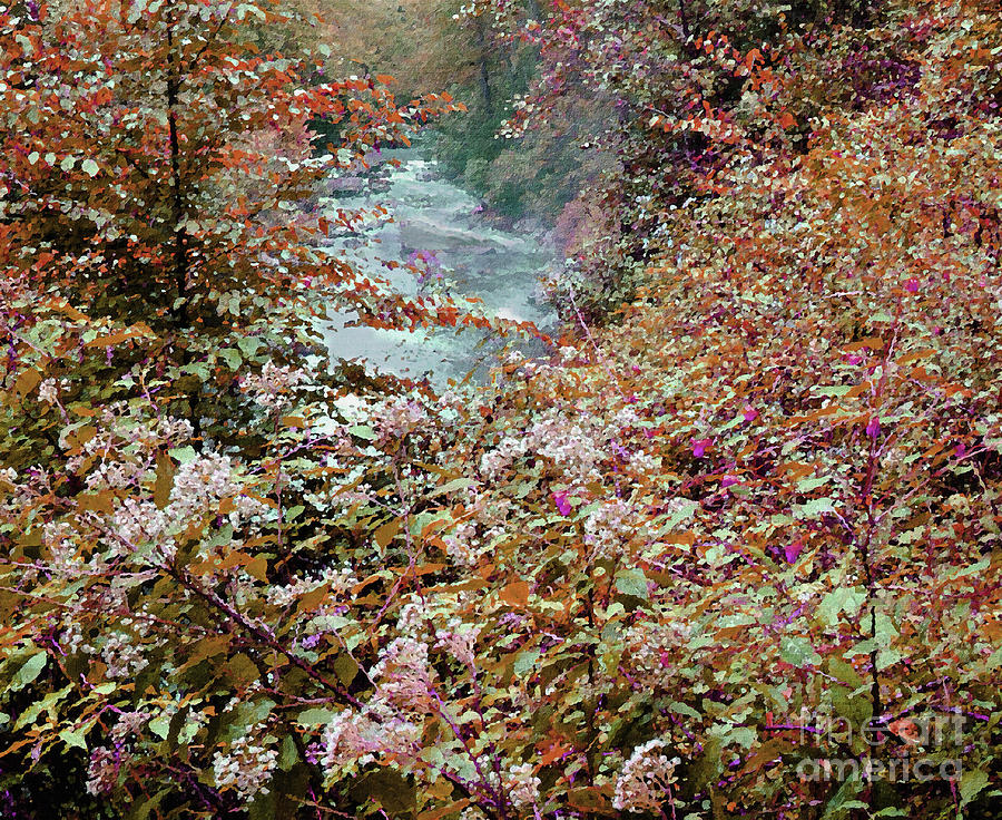 Dry Falls Autumn Mixed Media by Sharon Williams Eng