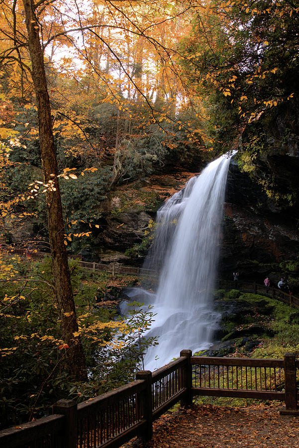 Dry Falls In North Carolina During the Fall Photograph by Carol Montoya