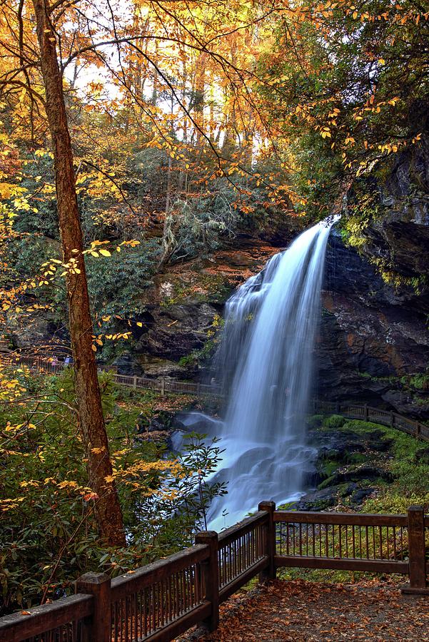 Dry Falls In North Carolina During the Fall II Photograph by Carol Montoya