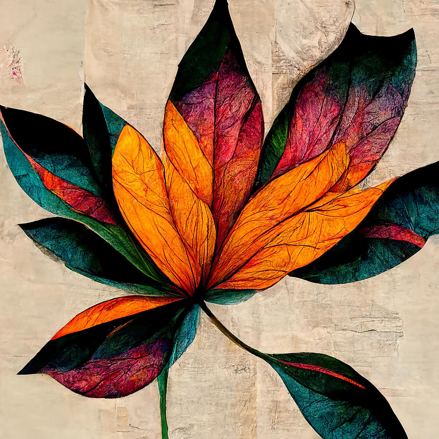 Dry Leaves Paintings Digital Art by Kailooma X TheDol - Fine Art America