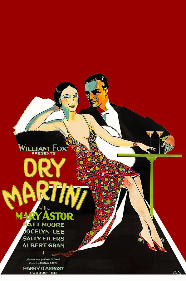 Martini Mixed Media - Dry Martini, 1928 - 3d movie poster by Movie World Posters