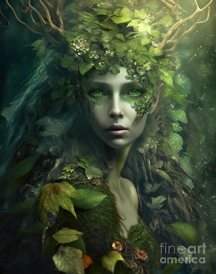 Fantasy Digital Art - Dryad Forest  by Shanina Conway