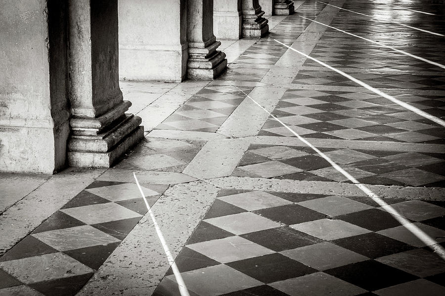 Dscf2252 - Play of light in St Mark Square, Venice Photograph by Marco Missiaja