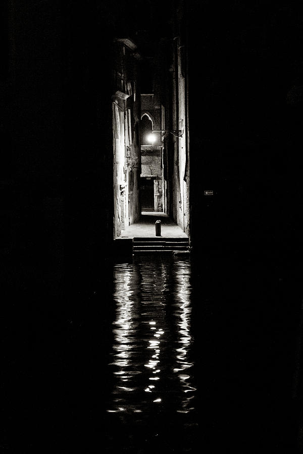 Dscf2685 - Night reflections, Venice Photograph by Marco Missiaja